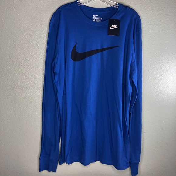 Nike tee shirt long sleeve men size large blue - Picture 5 of 6